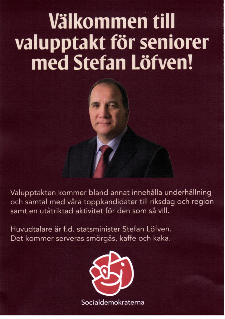 Valupptakt med Stefan Löfven 26 augusti